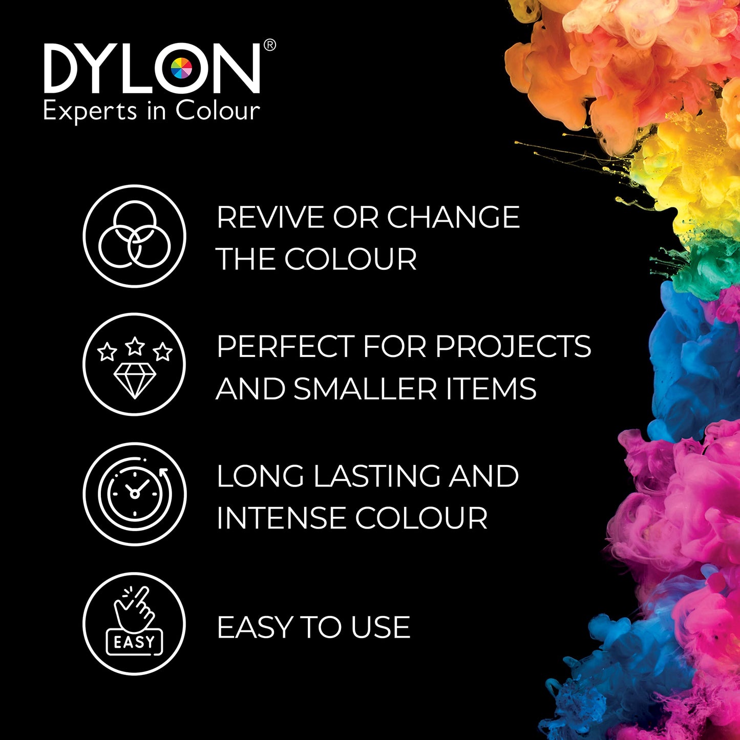 Dylon Hand Dye, Fabric Dye Sachet for Clothes, Soft Furnishings and Projects, 50 g - Paradise Blue