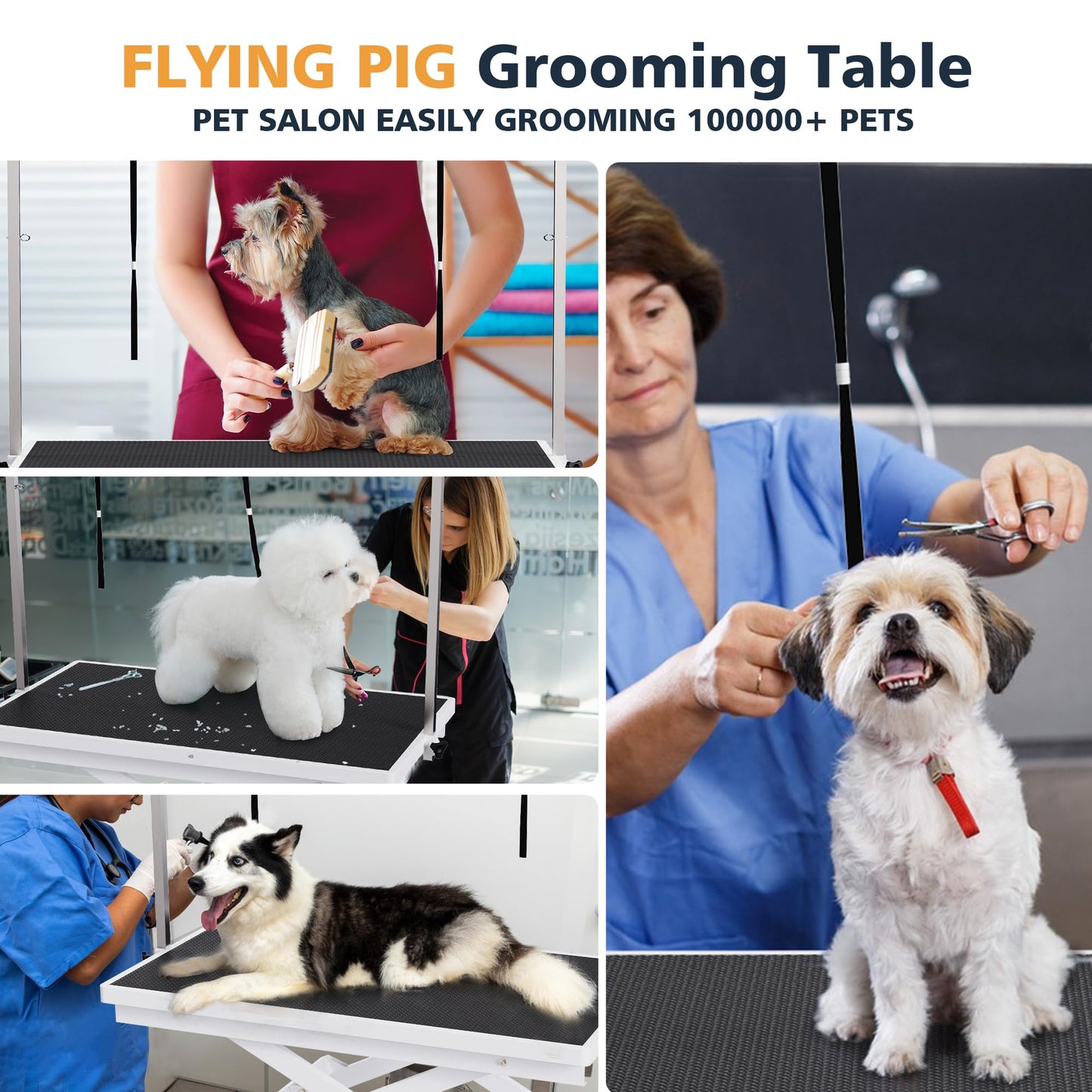 Flying Pig Heavy Duty Super-Low Electric Lift Dog Grooming Table