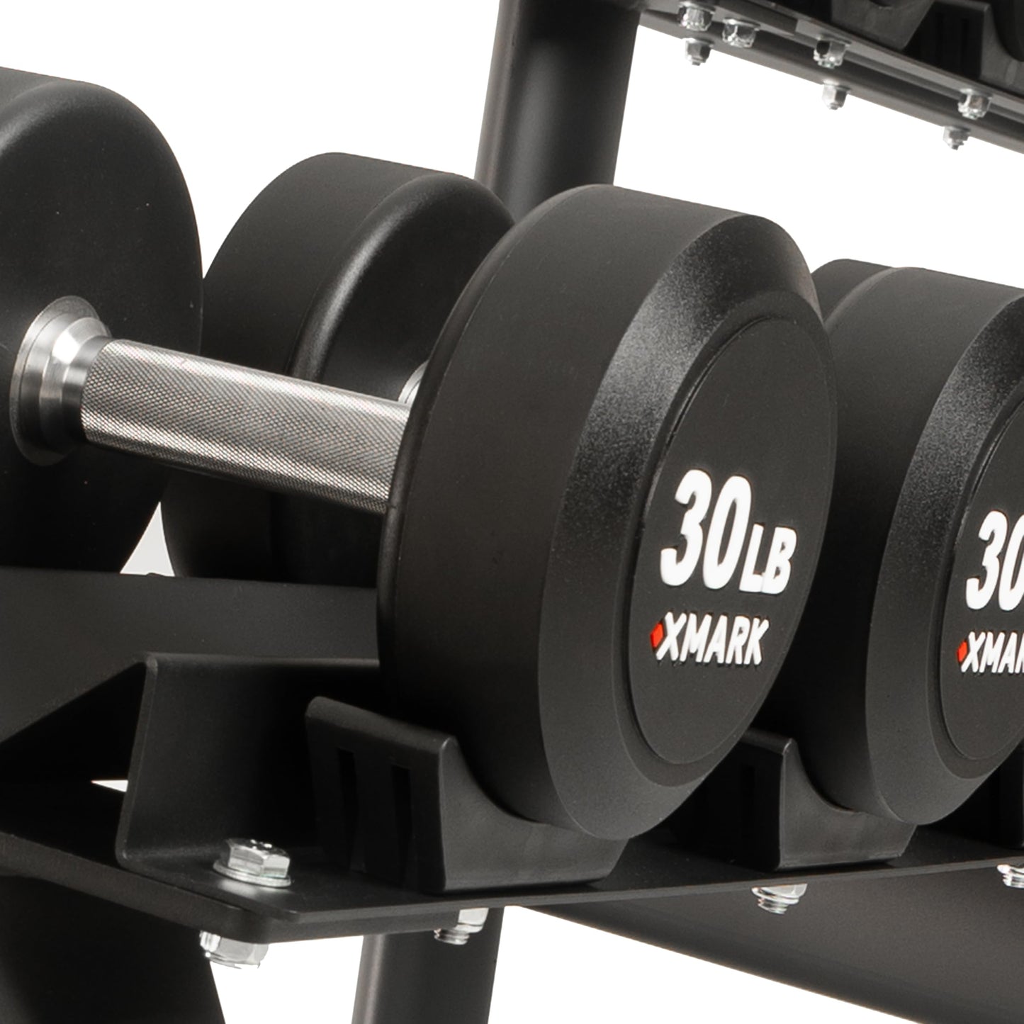 XMARK Commercial 3-Tier Dumbbell Rack, Weight Storage Rack, 15 Dumbbell Pair Storage, Modern Style