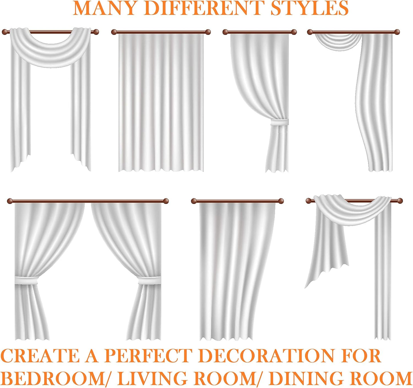 Elegant Comfort Luxury Sheer Curtains, Window Treatment Panels with Rod Pocket for Kitchen, Bedroom, Living Room,