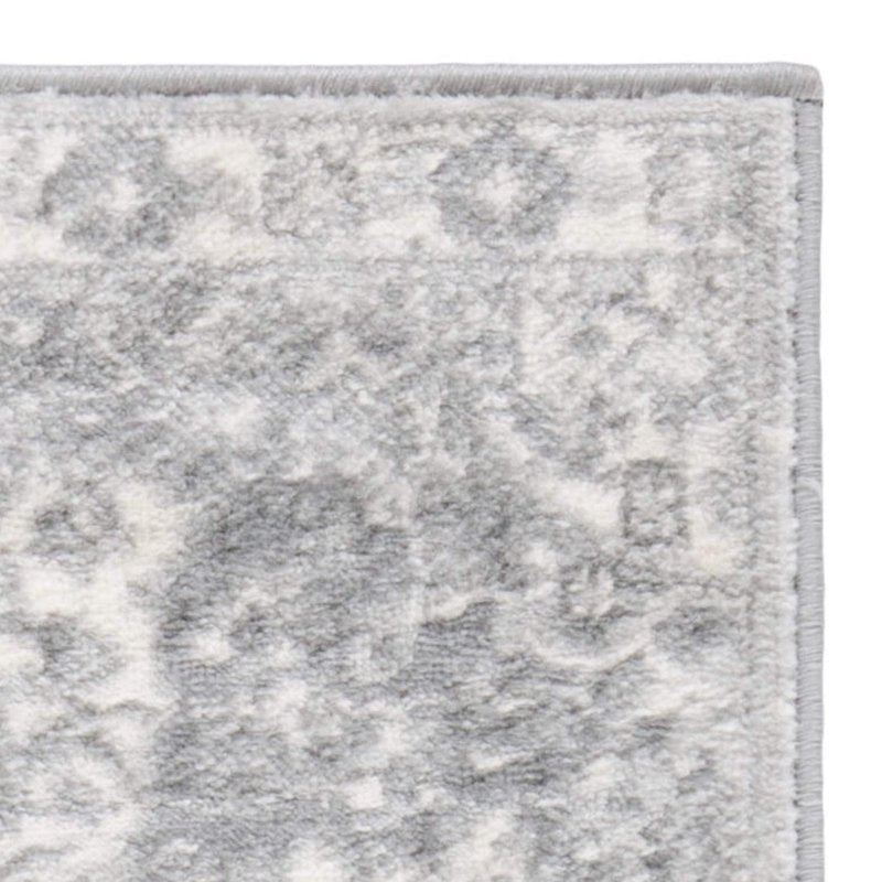 SAFAVIEH Brentwood Collection 2' x 4' Grey/Ivory BNT802F Medallion Distressed Non-Shedding Living Room Bedroom Accent Rug