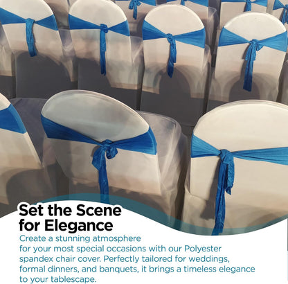 1 Spandex Folding Chair Covers with Arched Front Design - Durable and Stylish Slipcovers for Wedding Receptions
