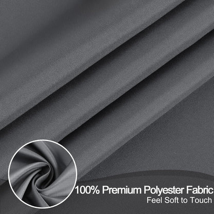 AooHome Fabric Shower Curtain 48 x 72 Inch, Solid Color Bath Curtain with Hooks, Dark Grey