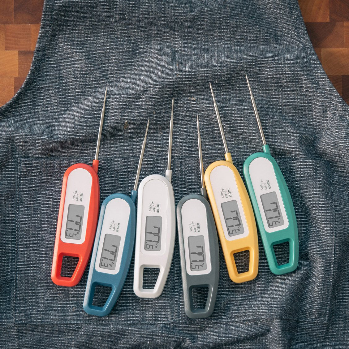 Lavatools Javelin® Ultra-Fast 3-Second Digital Instant Read Meat Thermometer for Grill and Cooking, 2.75" Probe, Compact Foldable Design, Large Display, IP65 Water Resistant, NSF Certified – Maize