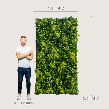COCO FLOWERWALL Artificial Flower Wall Panels, 3D Silk Floral Wall Backdrop, Green Wall for Wedding, Baby Show, Party and Home Decor, Quick Assembly/Storage Roll Up, Both Eco ＆ Pet Friendly, 4ft*8ft