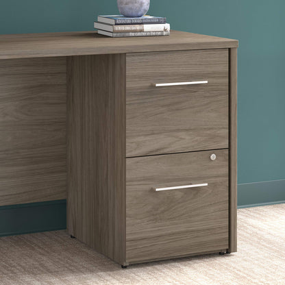 Bush Business Furniture Office 500 2 Drawer File Cabinet-Assembled, 16W, Modern Hickory