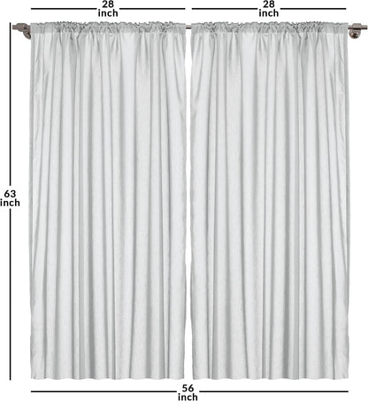 Ambesonne Cactus Window Curtains, Flamingos and Sleeping Plants Cartoon Pattern, 2-Panel Set (28" x 63")