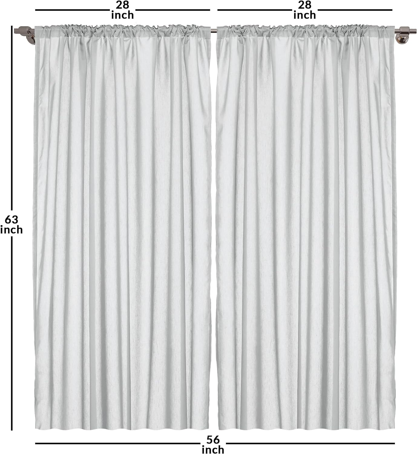 Ambesonne Leopard Print Curtains - Modernized Animal Skin Elements, 2 Panel Set for Living Room Bedroom, 28" x 63"