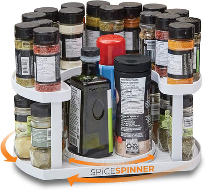 Allstar Innovations Spice Spinner Two-Tiered Spice Organizer & Holder That Saves Space, Keeps Everything Neat
