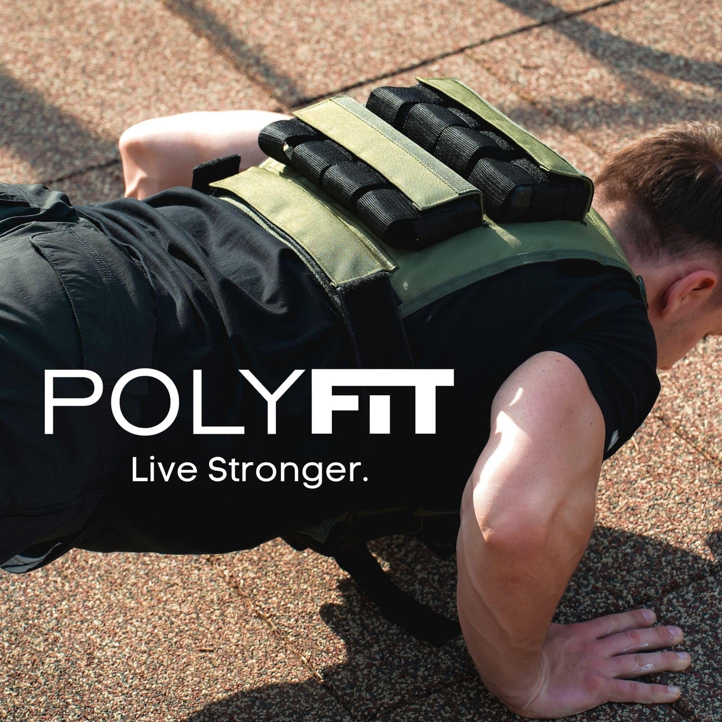 Polyfit (Warrior) Adjustable Weighted Vest - 25lb | 35lb | 45lb - Weight Vest with Adjustable Iron Weights for Men and Women - Workout Vest for Strength Training, Running, Walking, Rucking - GREEN - 20KG