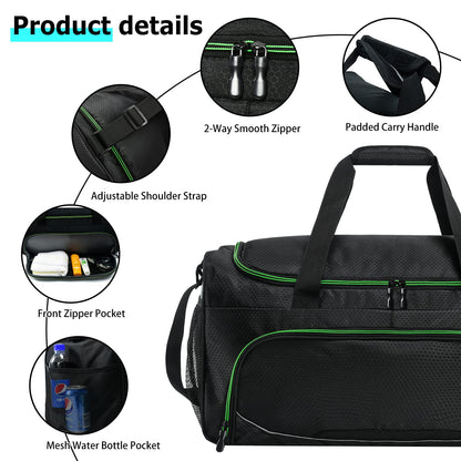 Gym Bag for Men - 55L Black Durable Large Duffle Bag for Travel, Workout, Fitness & Sport