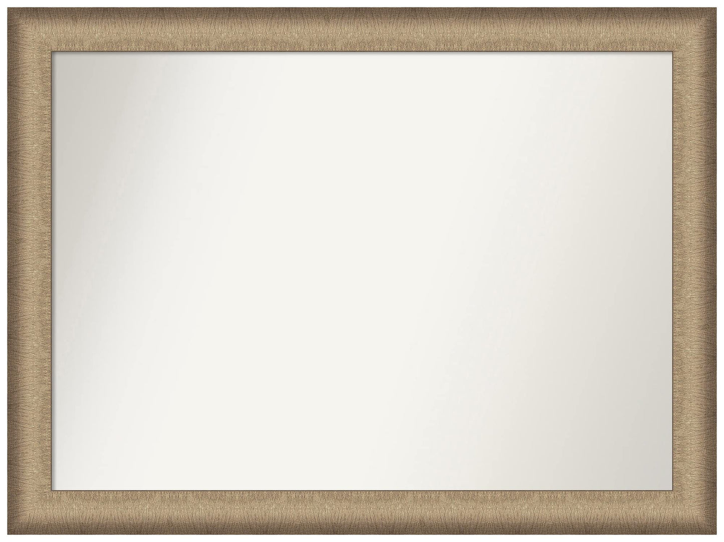 Amanti Art Bronze Wall Mirror 32x43 Elegant Brushed Bronze Rectangle Bathroom Mirror for Wall Decor Living Room, X-Large Casual Frame, Hangs Horizonally and Vertically, Bathroom Decor, Non-Beveled