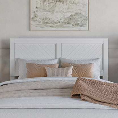 AFI, Clayton Queen Platform Bed with Panel Footboard & Storage Drawers, White