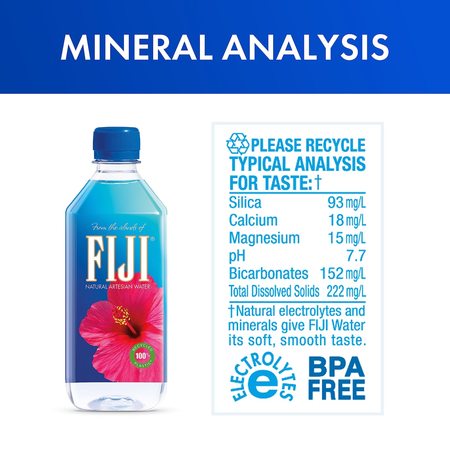 FIJI Artesian Bottled Water, 500 mL (16.9 fl oz), Pack of 24