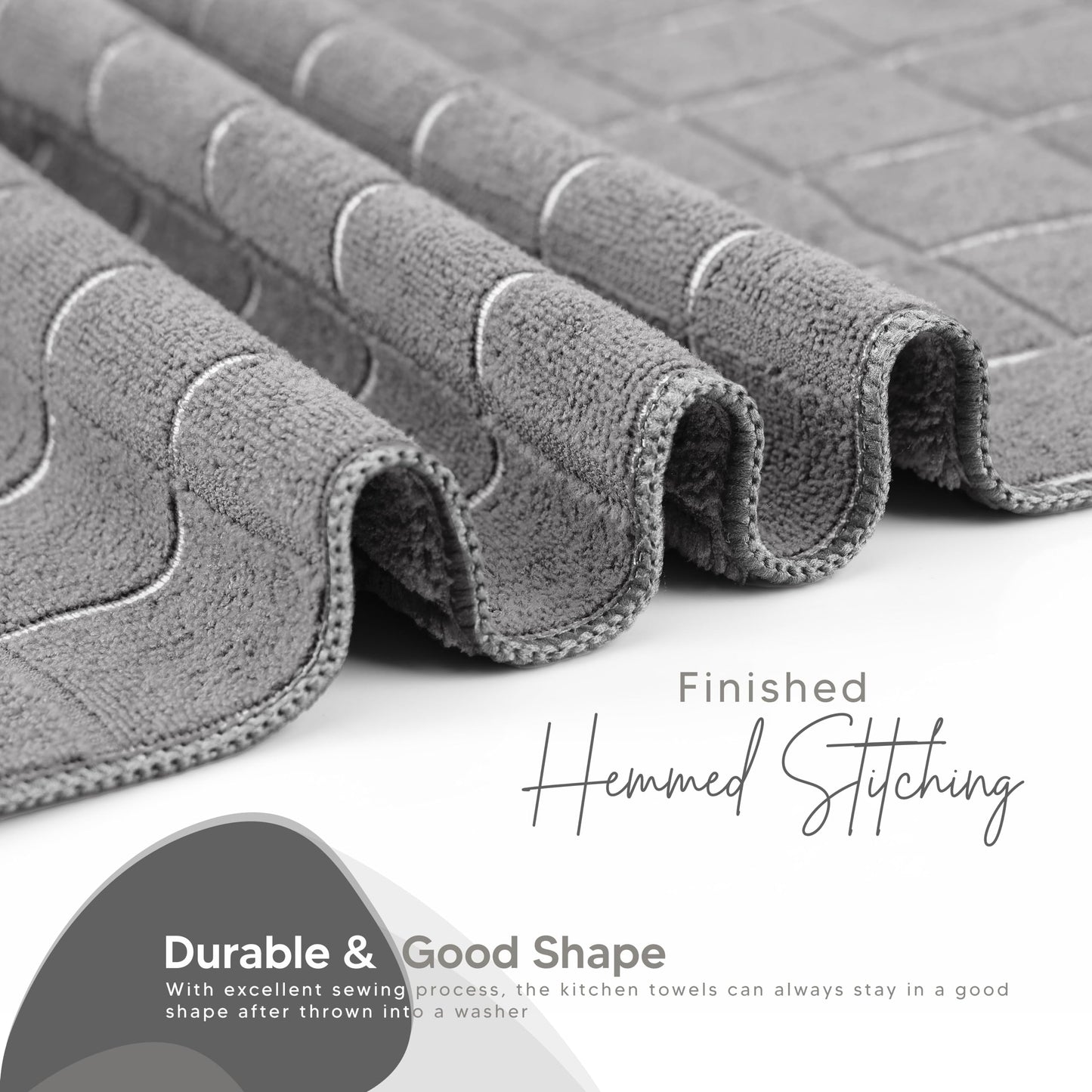 Utopia Towels - Microfiber Kitchen Towels, Super Absorbent 18 x 26 Inches, Durable, Soft, and Lint Free Dish Towels, Ideal for Cleaning Dishes, Pans, and Kitchen Appliance (8 Pack, Grey)