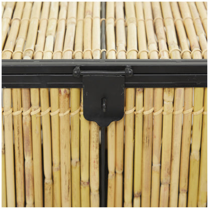 Deco 79 Rattan Handmade Decorative Trunk Nesting Decorative Large Boxes, Set of 3 Storage Trunks 25", 21", 18"W, Light Brown