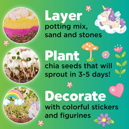 Creativity for Kids Plant and Grow Unicorn Forest: Terrarium Kit for Kids, Unicorn Toys and STEM Kits, Spring Crafts & Arts and Crafts for Girls (Ages 6+)