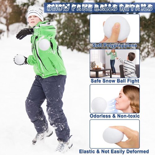 Homiar 400-Pack Plush Snow Balls for Kids | Soft Indoor & Outdoor Winter Play Toys