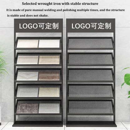 RIYUESHENGHENG Tile Sample Display Stand,Wooden Floor Sample Holder Standing Stone Flooring Display Shelf，Building Material Sample Display Rack Retail Rack，for Shops Exhibition Halls Events