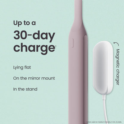 Quip Ultra Next Generation Smart Toothbrush - Timed Electric Toothbrush with Case - Replaceable Brush Head, Soft Bristles, Silicone Handle, 30-Day Battery Life - Travel Toothbrush - Dusk