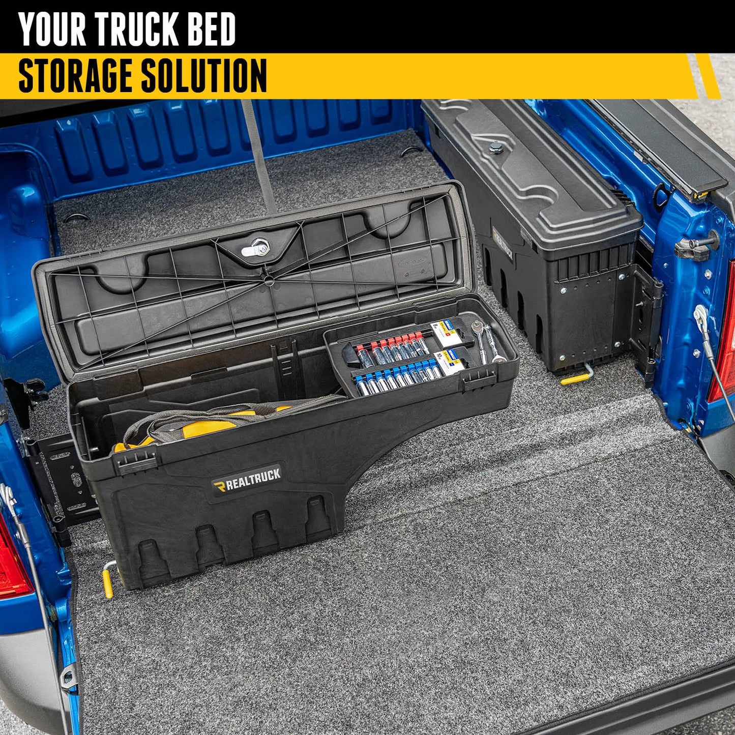 UnderCover SwingCase Truck Bed Storage Box | SC103D | Fits 2015 - 2022 Chevy/GMC Colorado/Canyon Drivers Side, Black