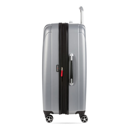 SwissGear 7585 Hardside Expandable Luggage with Spinner Wheels, Silver, 3-Piece Set (19/23/27)