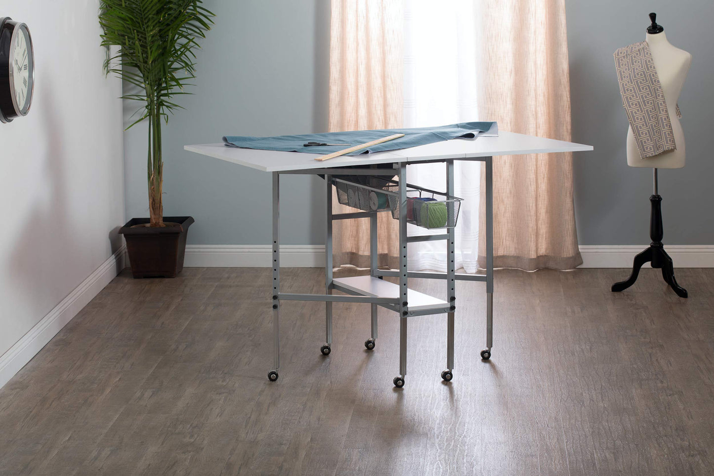 Studio Designs Sew Ready Hobby and Cutting Craft Desk Table with Storage Drawers
