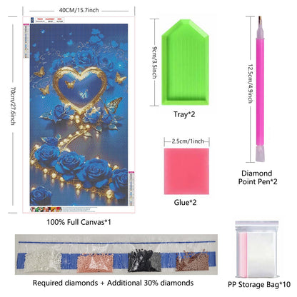 ZHUMUTO Large 5D Diamond Art Painting Kits for Adults,15.7x27.5inch Love A DIY Full Round Drill Diamond Dots Large Size,Big Gem Art and Crafts for Home Wall Decor Gifts