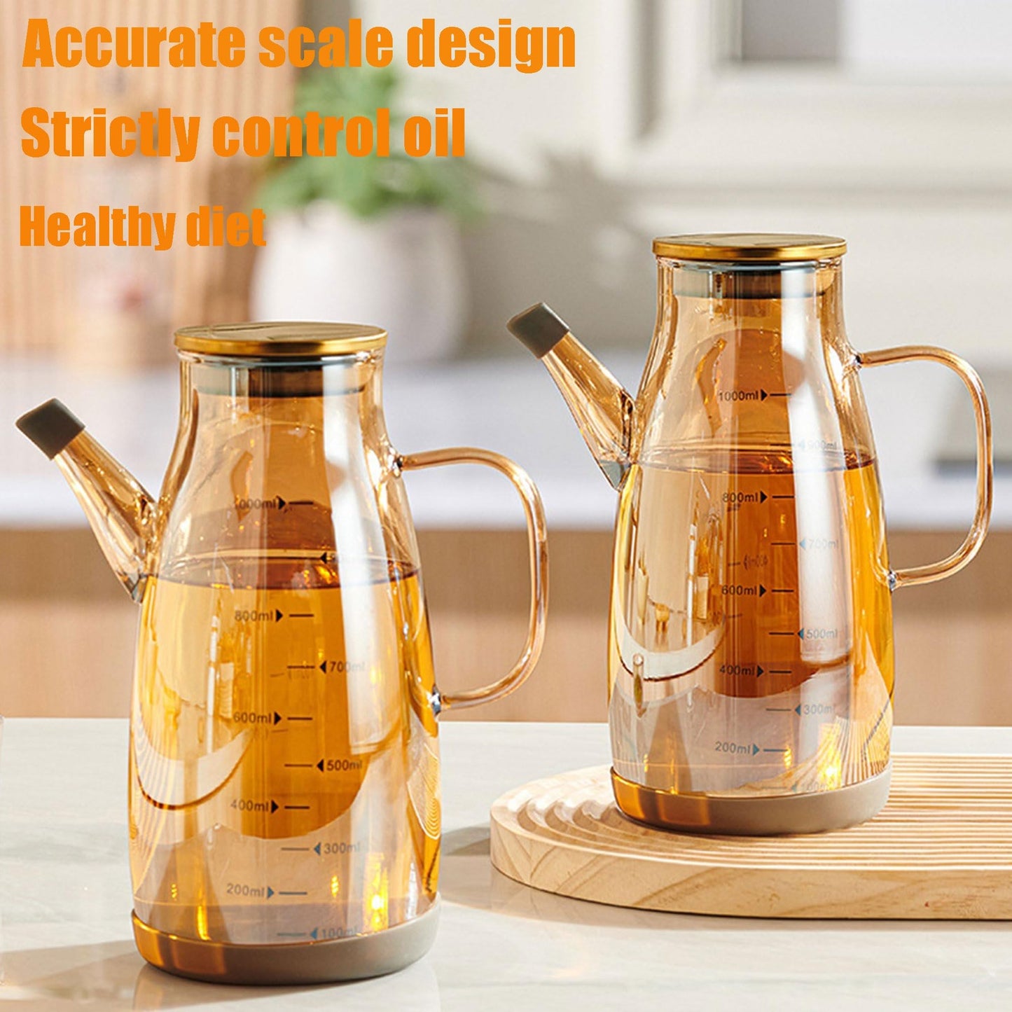 SQDWYGUO 2025 Oil Dispenser Bottle with Drip Free Spout Food Grade Oil Vinegar Cooking Sprayer Kitchen Glass Container Bottles (600 ML)