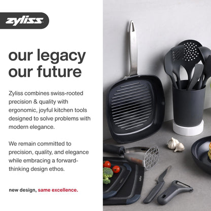 Zyliss Susi 3 Garlic Press - Aluminium Press with Built-In Cleaning Tool - Garlic Crusher, Mincer & Peeler for Unpeeled Cloves