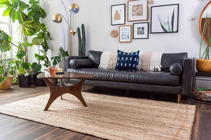 Unique Loom Braided Jute Area Rug, Dhaka, 2' x 3' 1" Rectangle, Natural