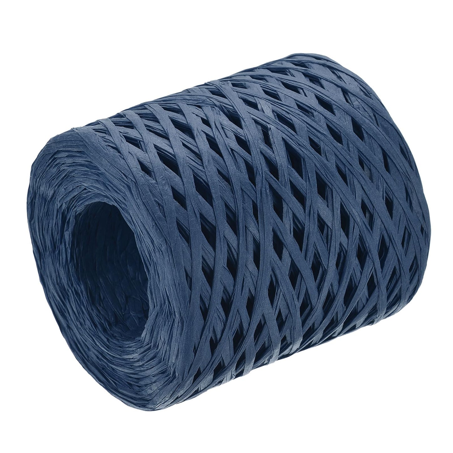 uxcell Raffia Paper Craft Ribbon, 1/4 Inch 218 Yards Raffia Twine String Packing Paper Twine for Christmas Wrapping DIY Craft, Navy Blue