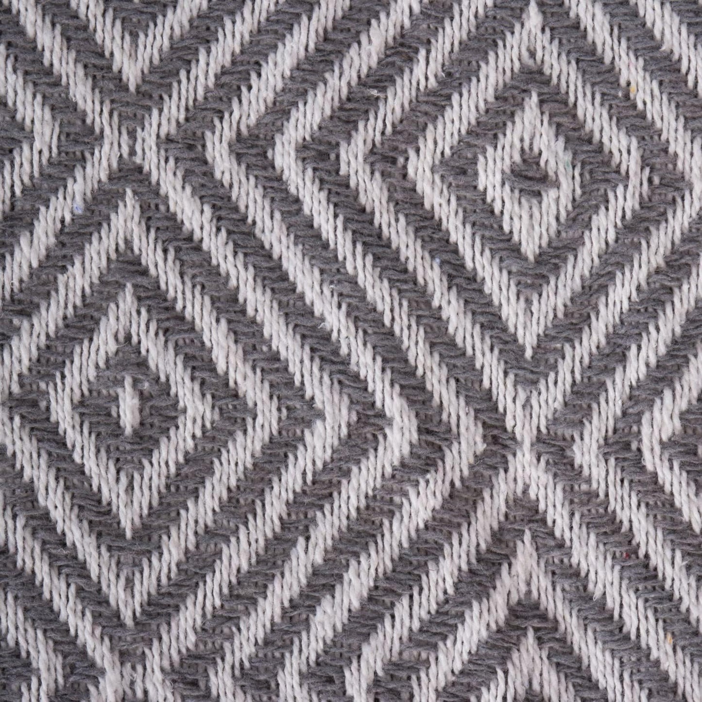 DII Diamond Throw Collection, Woven Cotton, 50x60, Mineral Gray