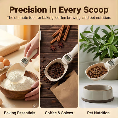 2PCS Digital Measuring Spoon Scale, Electronic Measuring Food Spoon Scale with LCD Display, 800g / 0.1g High Precision Household Weighing Scoop for Kitchen Cooking, Baking