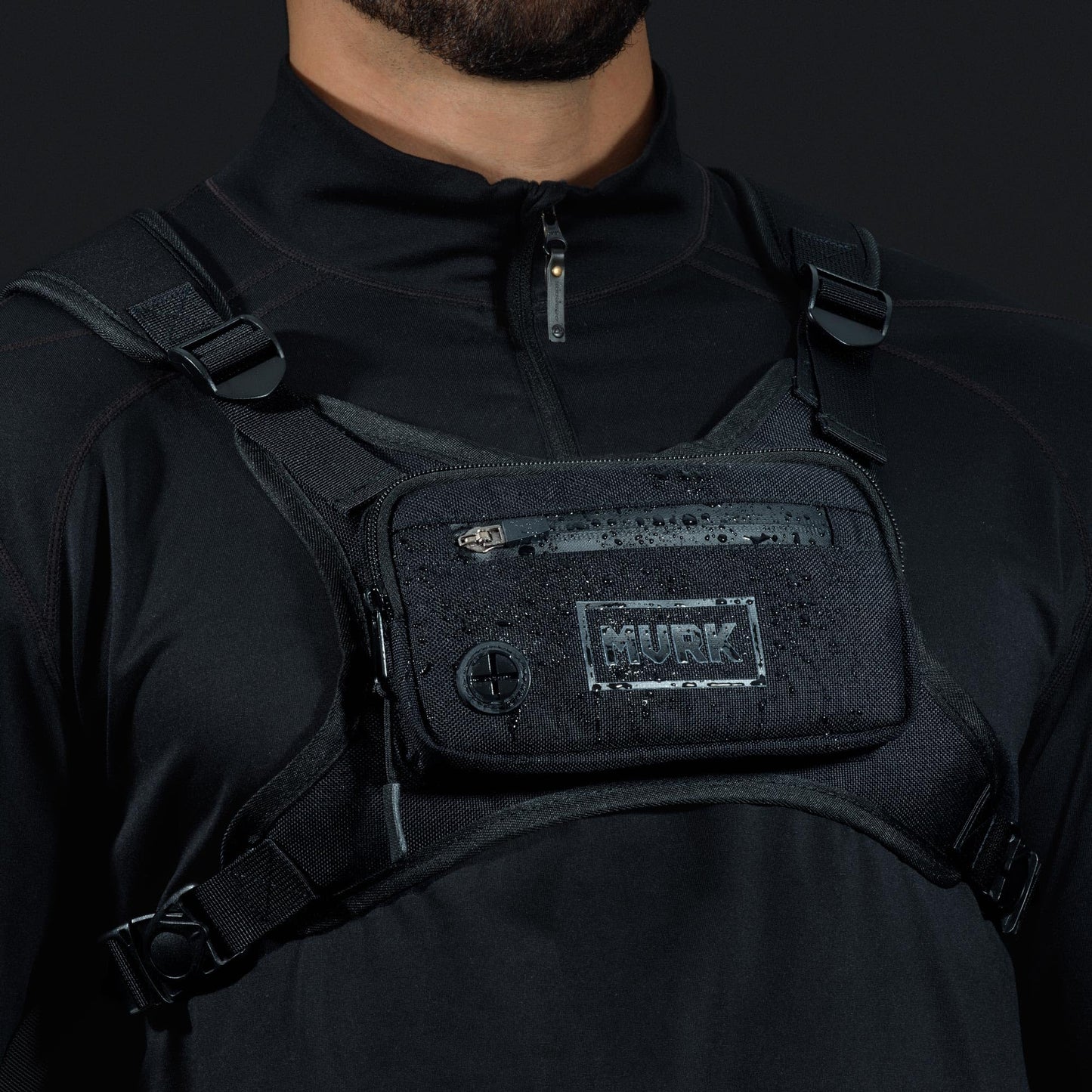MVRK Water Resistant Chest Pack - Running Vest for Workouts, Running Phone Holder Extra Storage, Lightweight Running Pack
