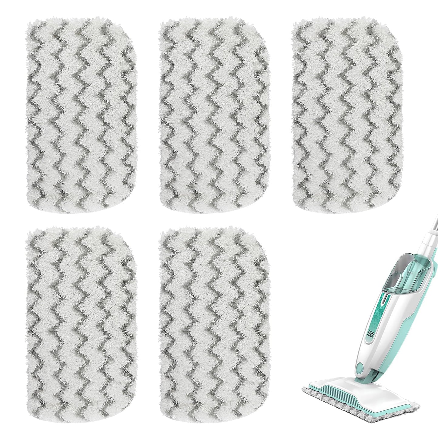Sgizoku S1000 S2001 Steam Mop Replacement Pads for Shark Steam Mop S1000 S1000A S1000C S1000WM S10001C S1200 & S2001 SteamSpot Steam Mop - Dirt Grip, Washable & Reusable for All Floor Clean - 5Pack