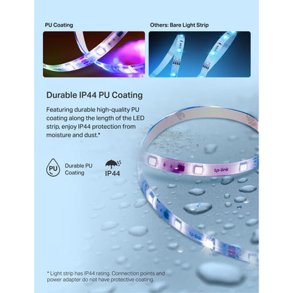 Tapo TP-Link RGBWIC Smart LED Light Strip 16.4Ft, 1000 Lumens, 16M Dimmable Colors, 50 Color Zones, Works w/Apple HomeKit/Alexa/Google Home, Sync-to-Sound, IP44 PU Coating, Trimmable L930-5