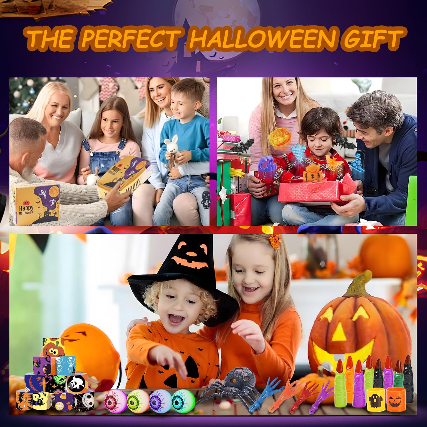 650Pcs Halloween Party Favors for Kids, Bulk Fidget Toys for Party Supplies, Halloween Treats Non Candy School Classroom Carnival Prizes, Treasure Box Toy Chest, Halloween Gifts, Goodie Bag Stuffers