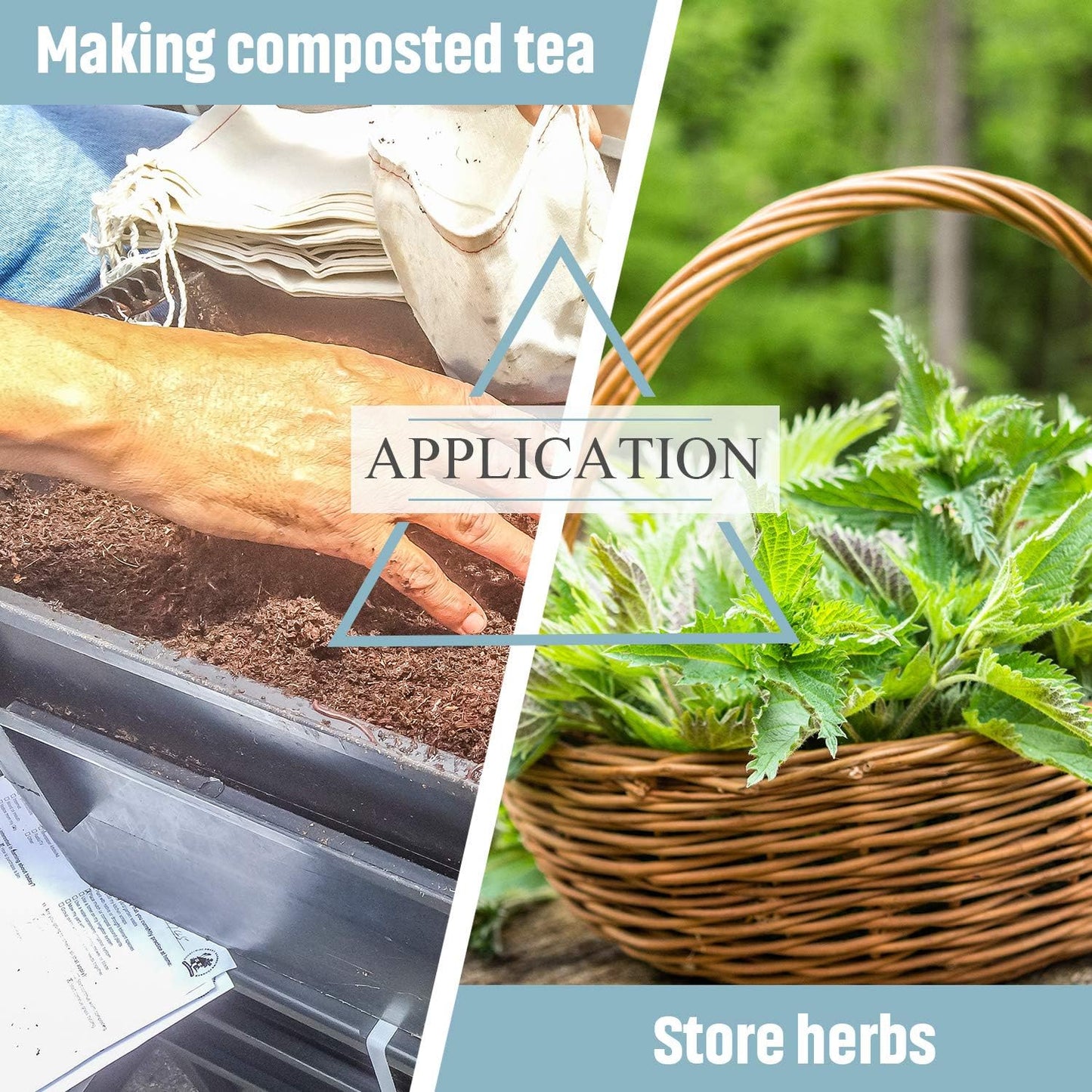 Shappy Compost Tea Bag, Pump Strainer Mesh Filter Bag with Drawstring, 600 ?m for Preventing Clogging (10 Pieces)
