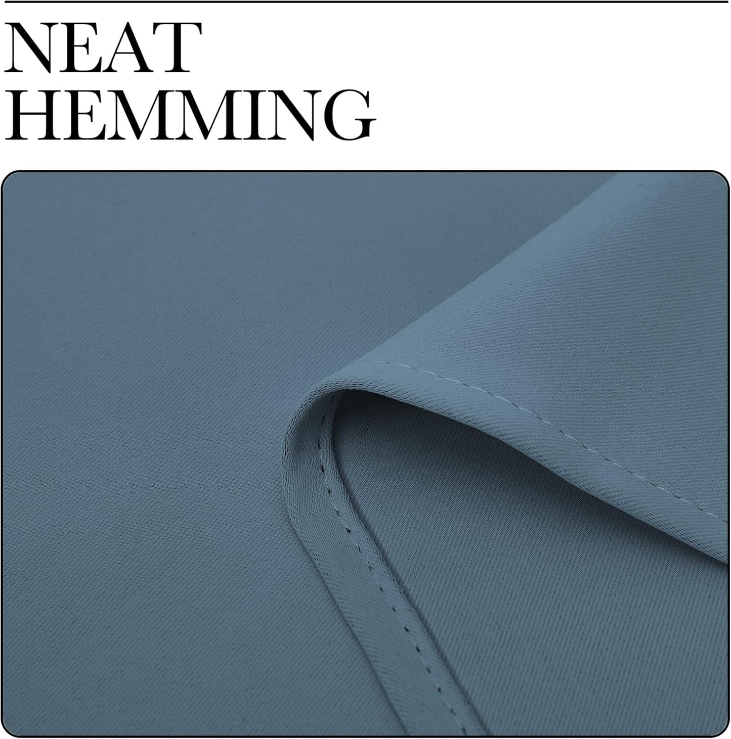 NICETOWN Smoky Blue Blackout Curtains - Thermal Insulated Drapes for Living Room | 68" Length, 55" Wide, 2 Panels
