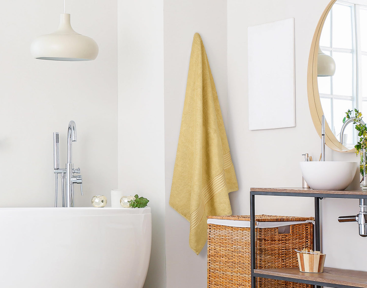Utopia Towels Bath Sheets 35x70 inches 100% Cotton Soft and Absorbent 2 Pack Beige