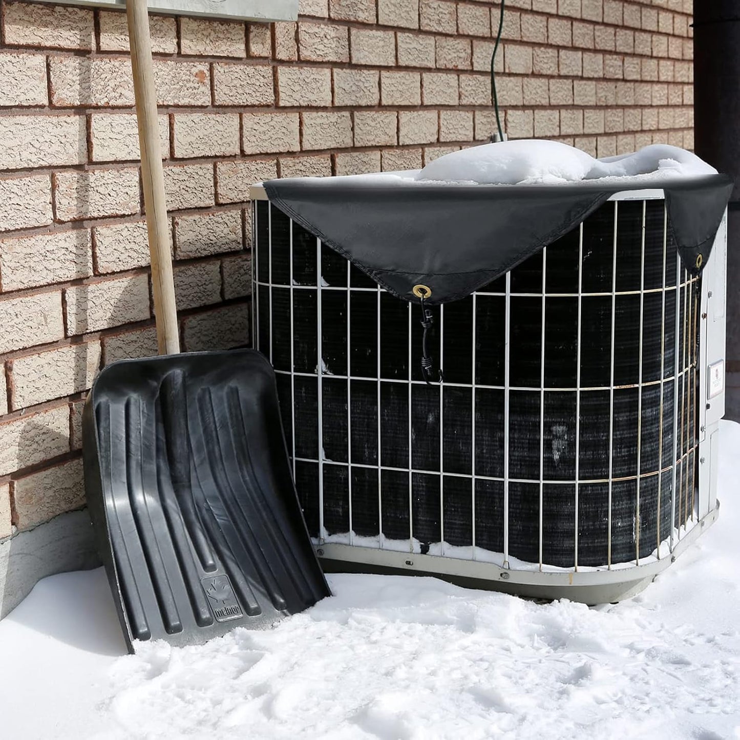 Air Conditioner Covers for Outside Units, Heavy Duty Water-Resistant Central AC Cover 28 x 28 Inch, Black