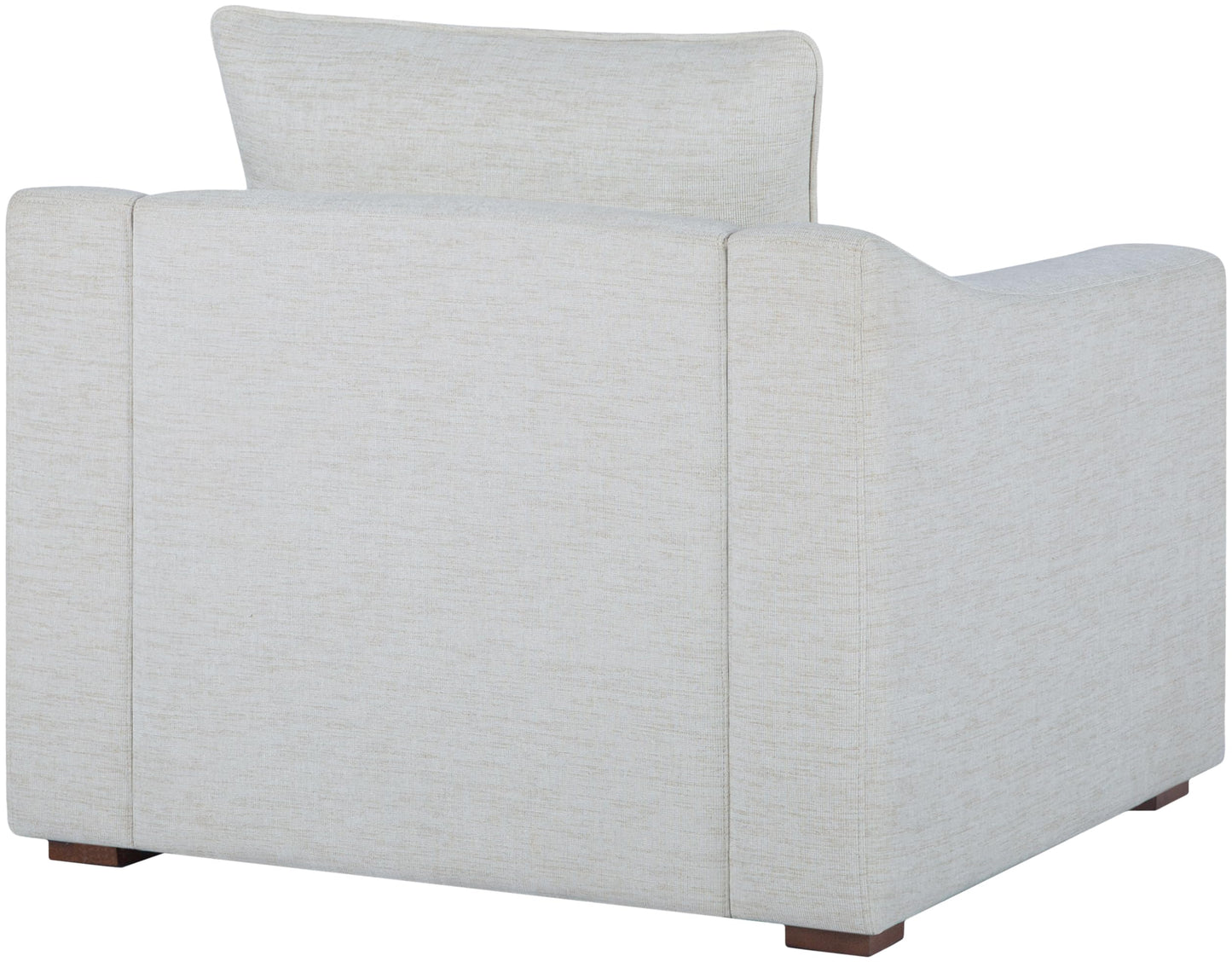 Livabliss Sutterlin Modern Accent Chair, 32" H x 35" W x 34" D, Cream