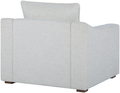 Livabliss Sutterlin Modern Accent Chair, 32" H x 35" W x 34" D, Cream