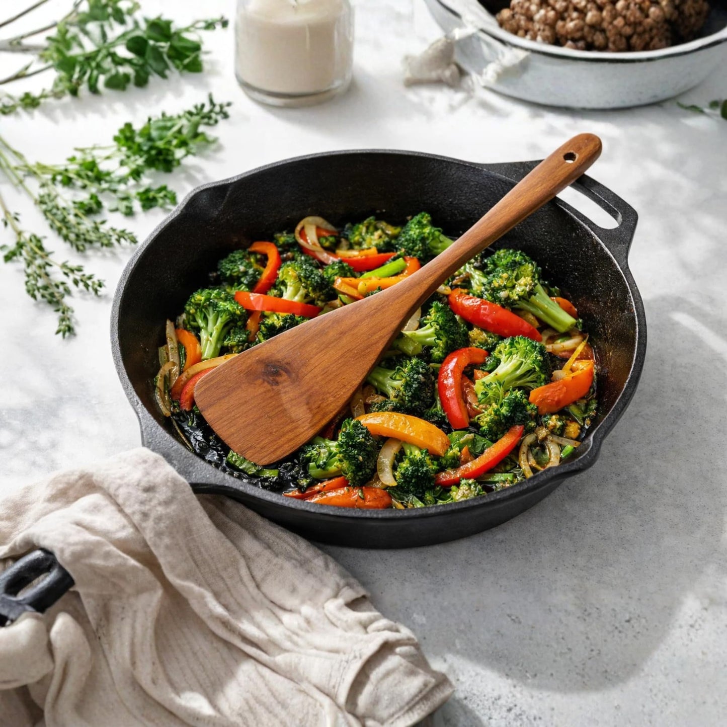 Solange & Frances Teak Wooden Utensil Set. Premium Cooking Utensils, and Non Toxic Cooking Utensils. Unique Gift for Women, Gift for Mom, Gifts for Grandma, or Gifts for Women Who Have Everything