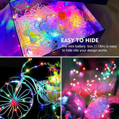 24 Pack 7 20 AIKEI LED Fairy Lights Battery Operated, String Lights Waterproof Feet Led Firefly Starry Lights