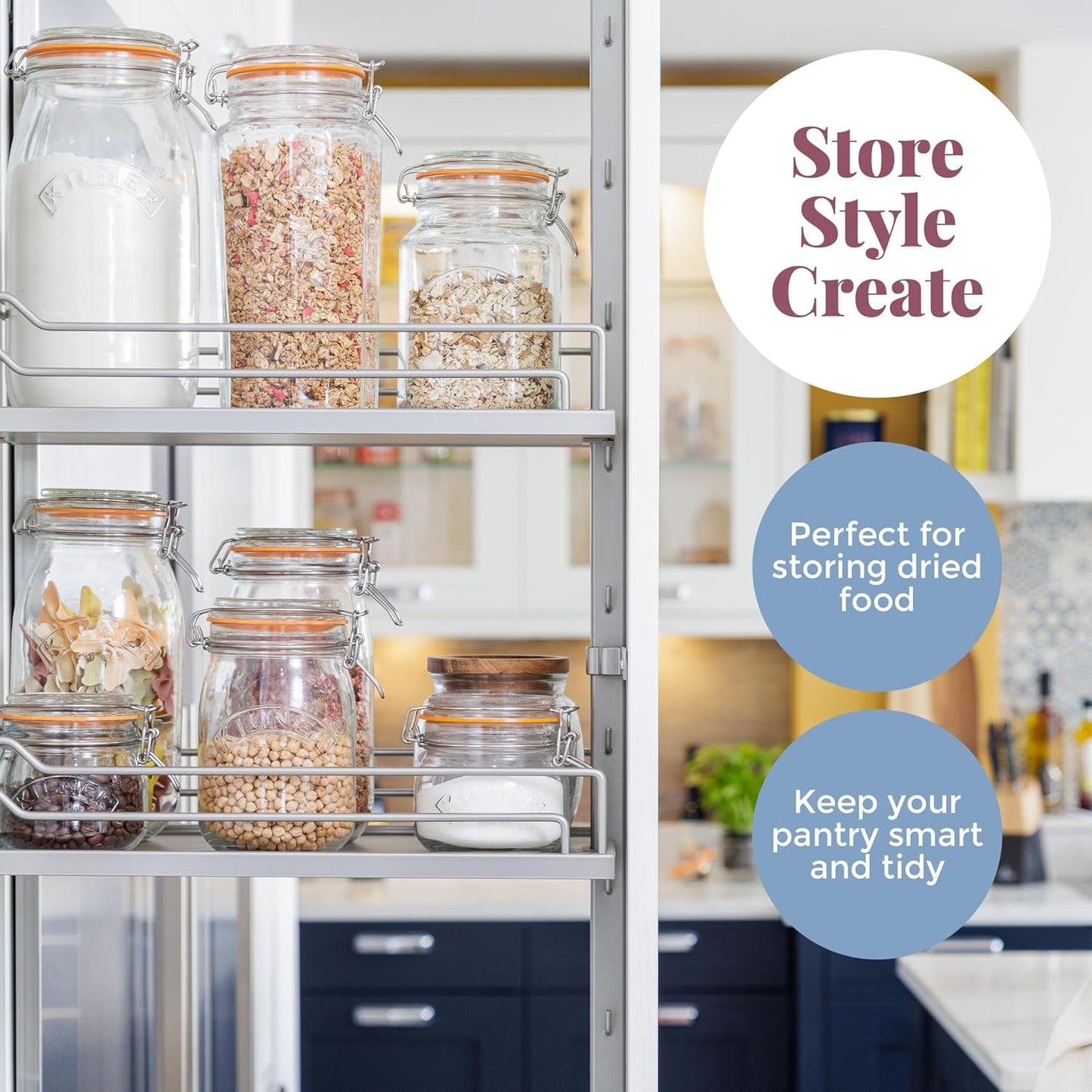 Kilner Round Swing Top Glass Jar, 12 oz
