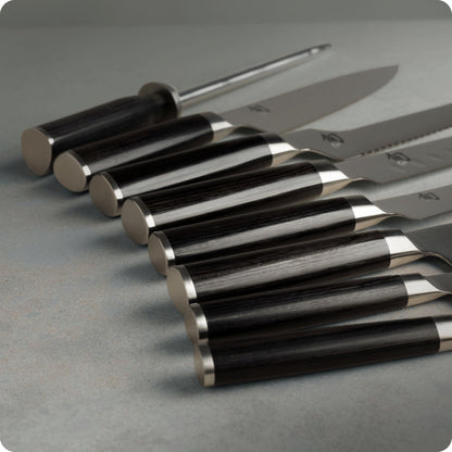 Shun Classic 9 Pc Chef's Choice Knife Block Set