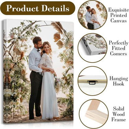 Custom Canvas Prints - Personalized Photo Wall Art for Weddings, Family, and Home Decor | 32x24