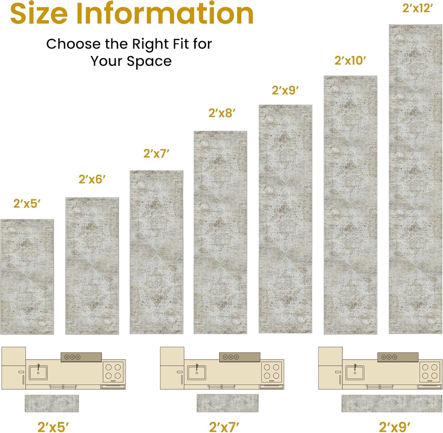 2x9 2' 9' Area Rugs for Living Room, Washable Runner Rugs for Bedroom, Entryway Hallways Clearance Kitchen Indoor Boho